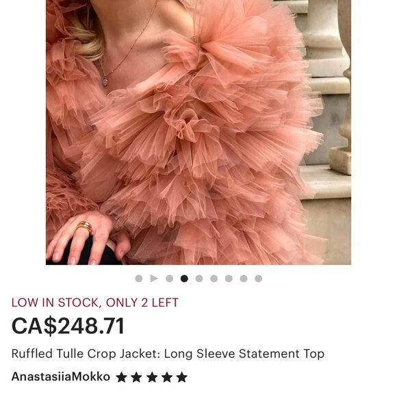 Tulle cropped jacket - Picture 4 of 7